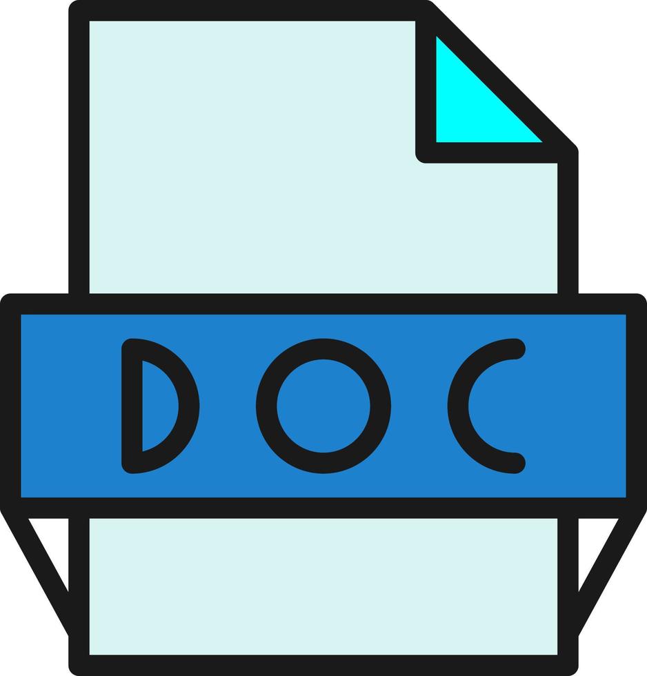 Doc File Format Icon vector