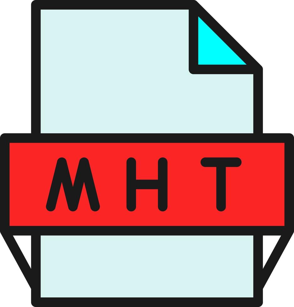 Mht File Format Icon vector
