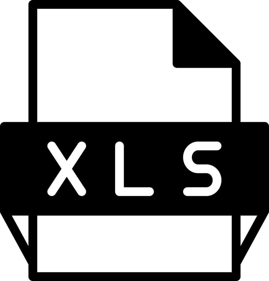 icono de formato de archivo xls vector