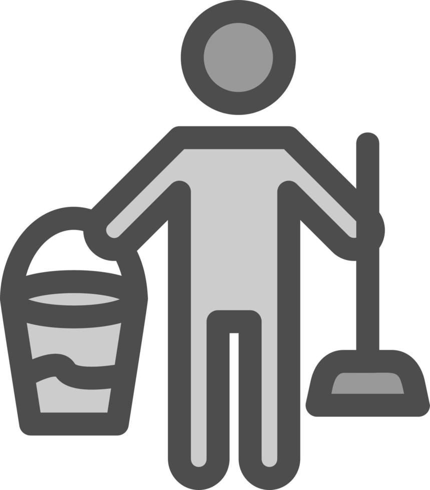 Cleaning Man Vector Icon Design