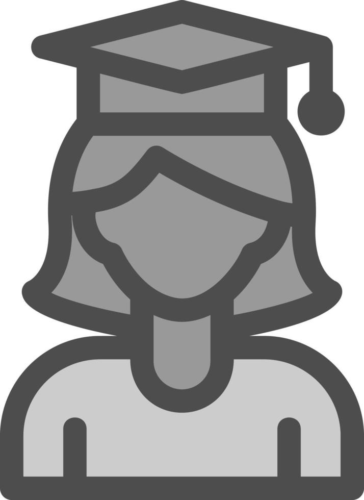 Graduated Lady Vector Icon Design