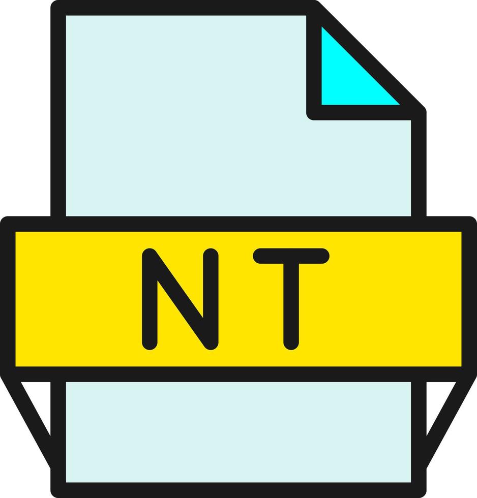Nt File Format Icon vector