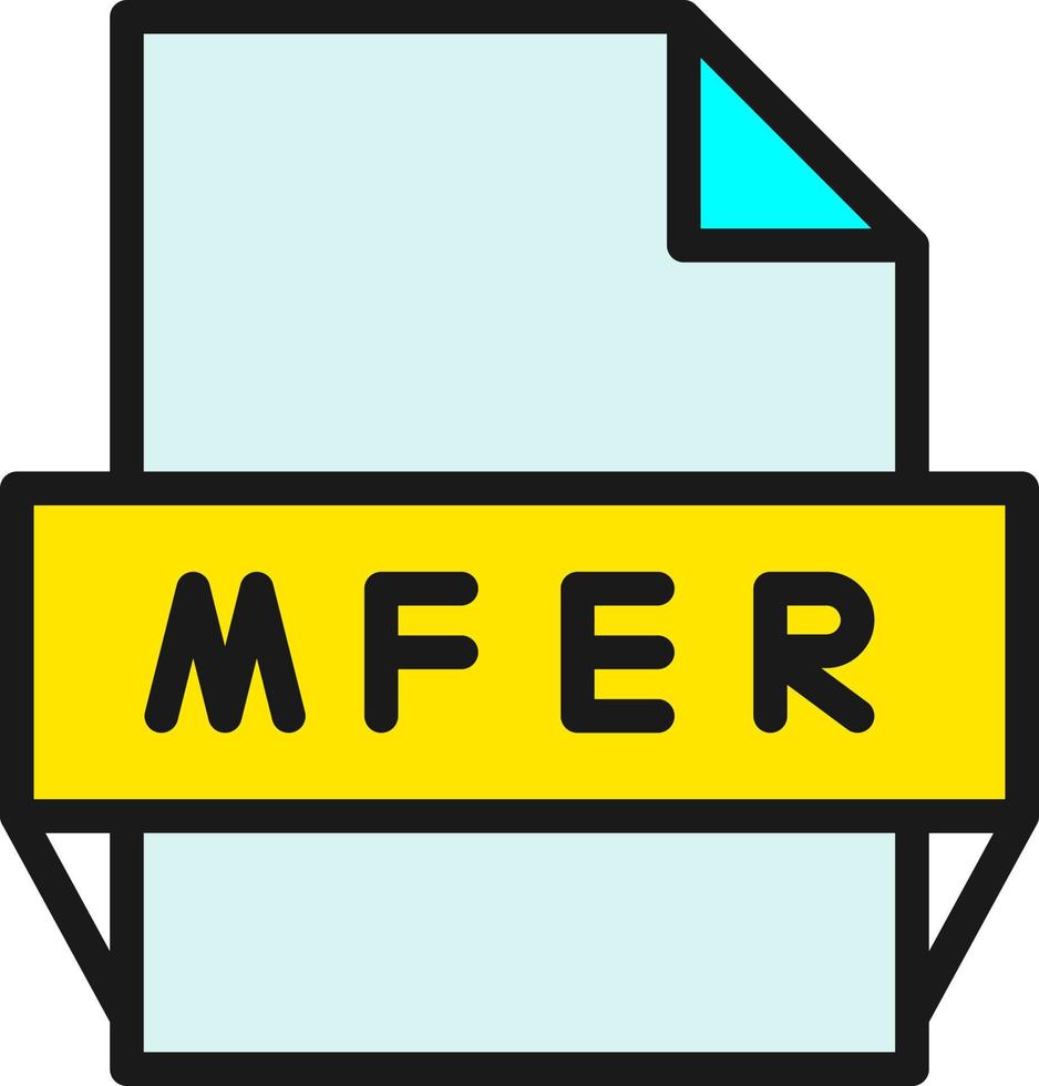 Mfer File Format Icon vector