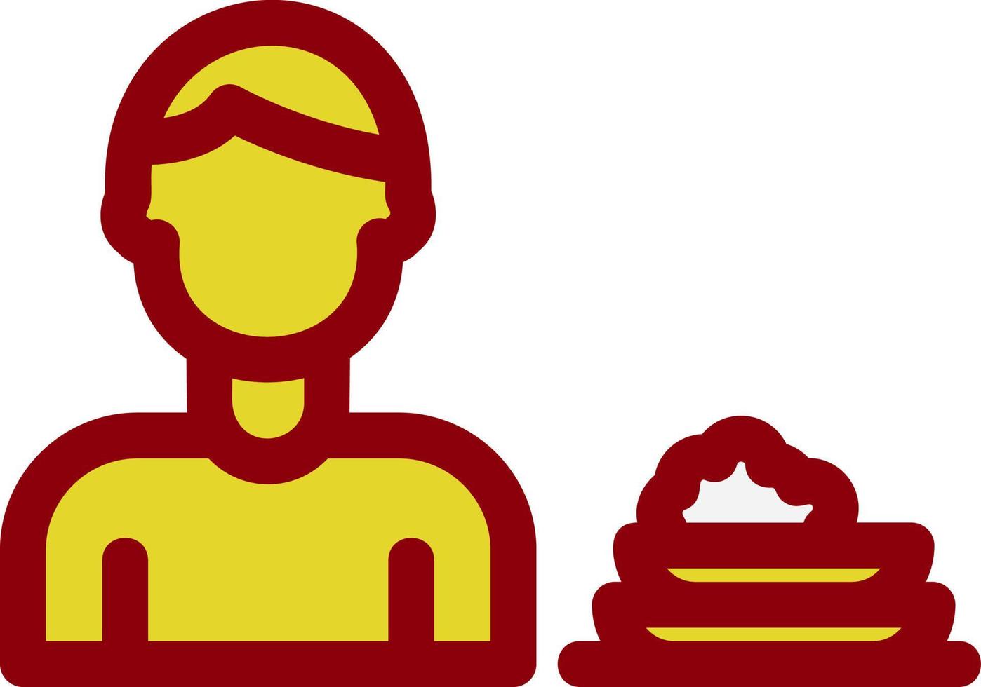 Man Washing Dishes Vector Icon Design