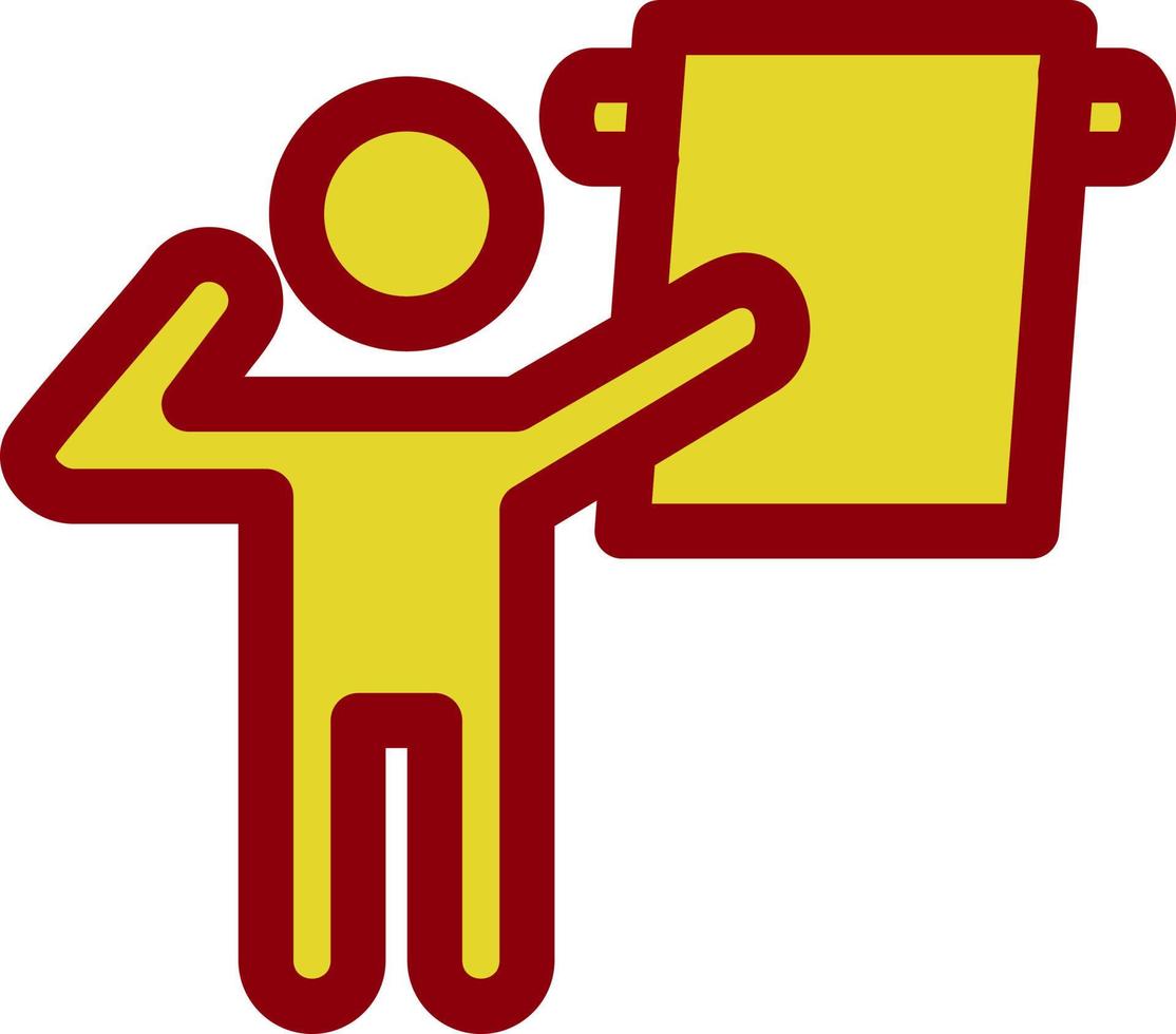 Man hanging Towel Vector Icon Design