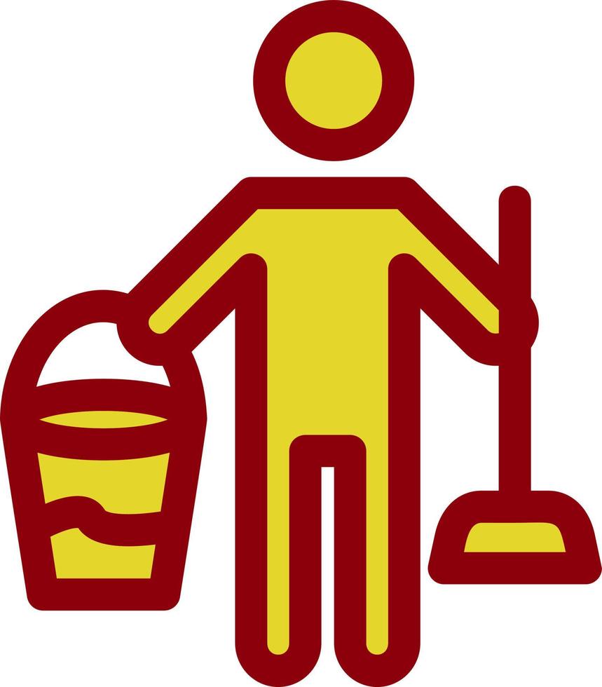 Cleaning Man Vector Icon Design