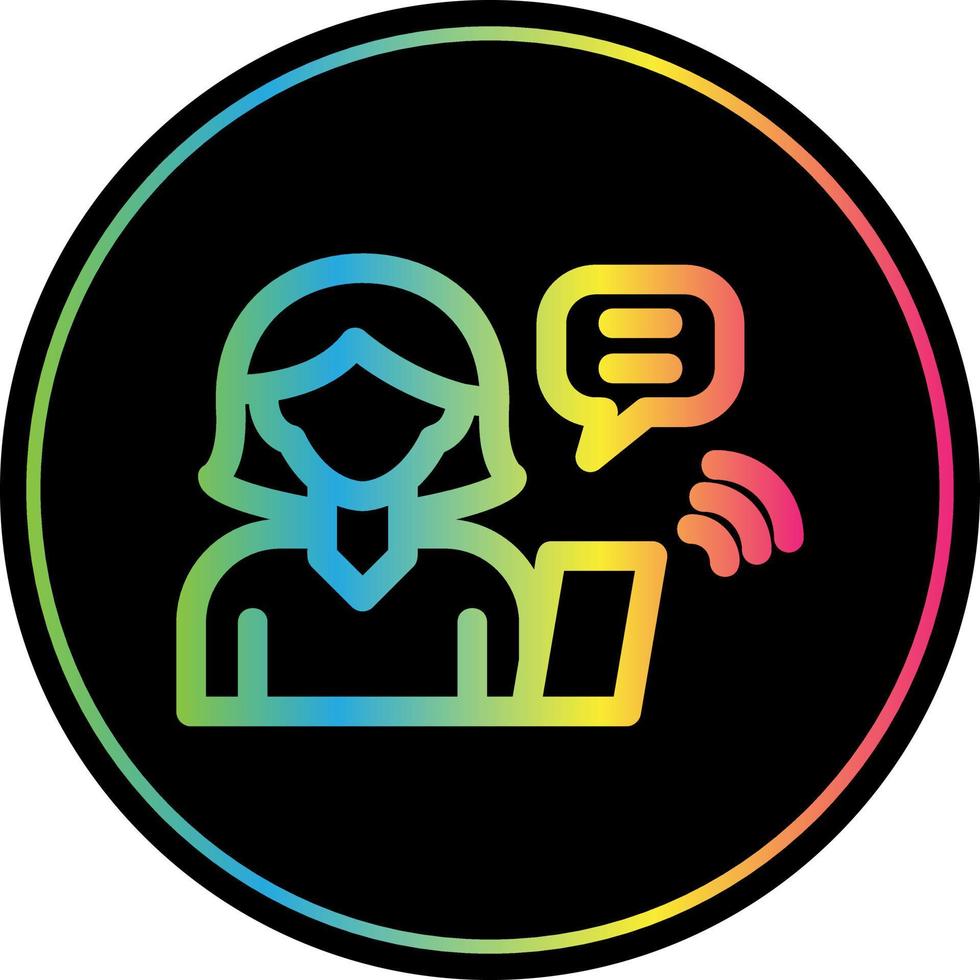 mujer hablando en el diseño de icono de vector de llamada
