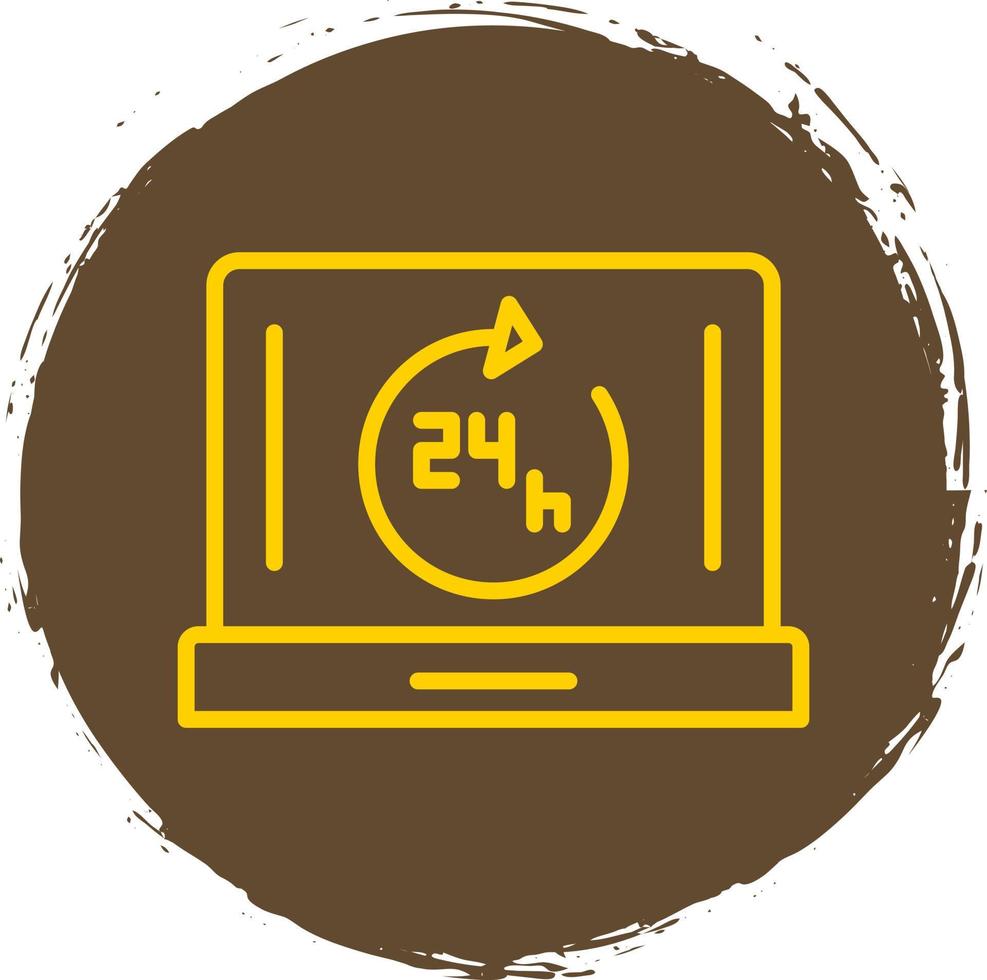 24 Hrs Open Vector Icon Design