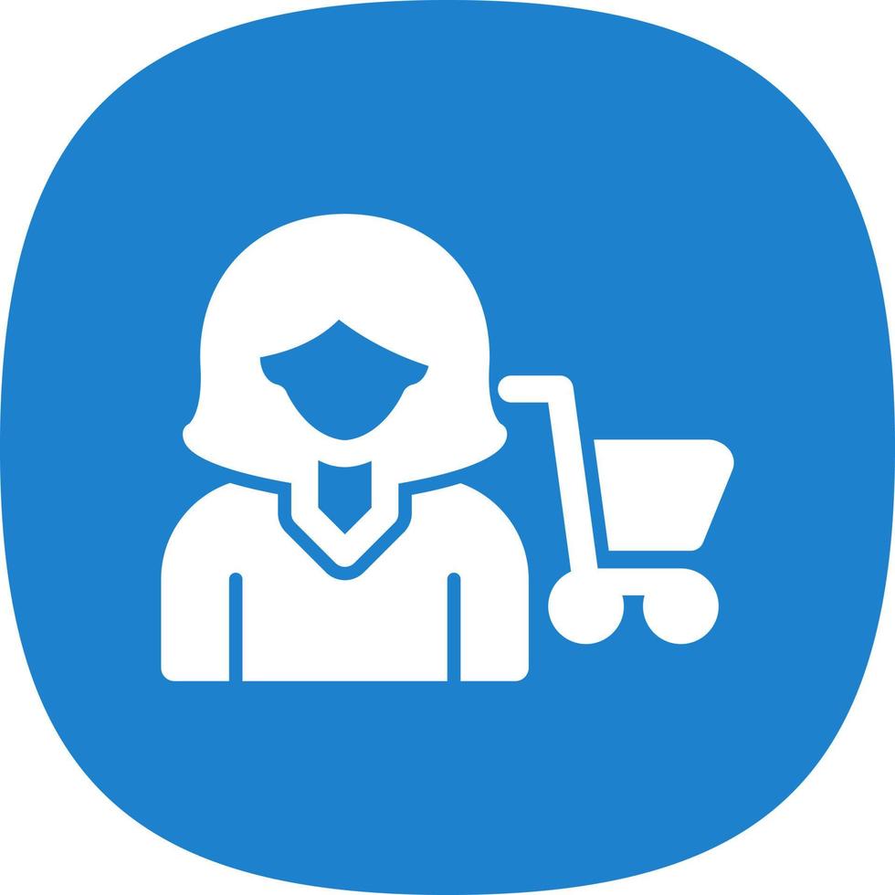 Woman Shopping Vector Icon Design