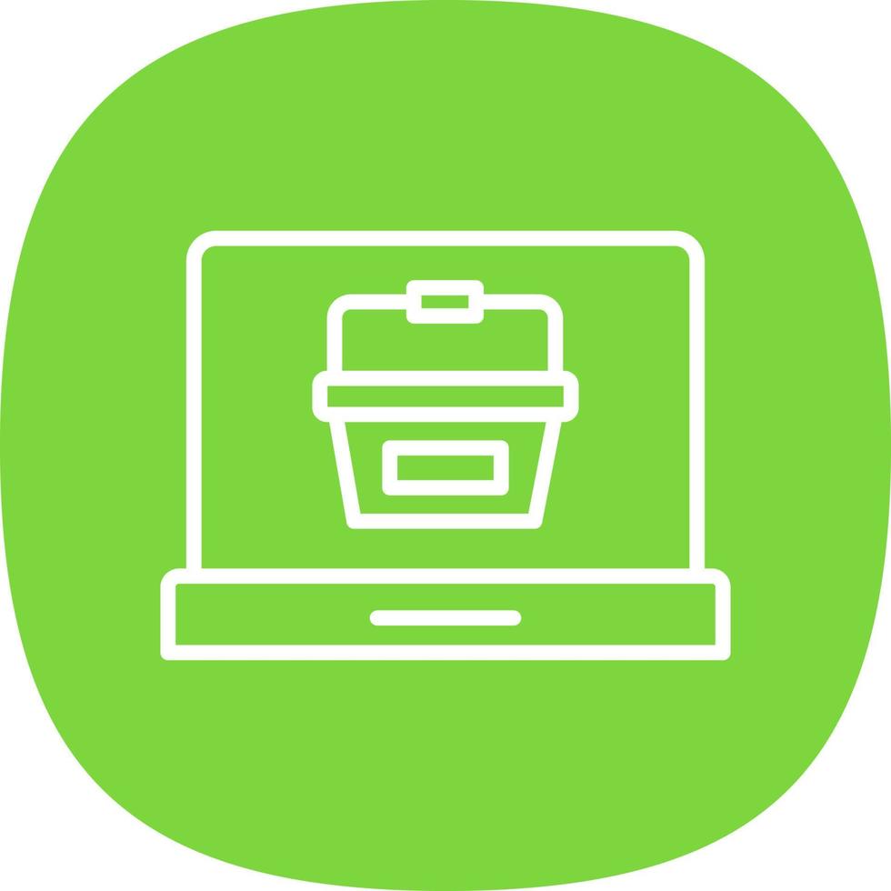 Online Shopping Basket Vector Icon Design