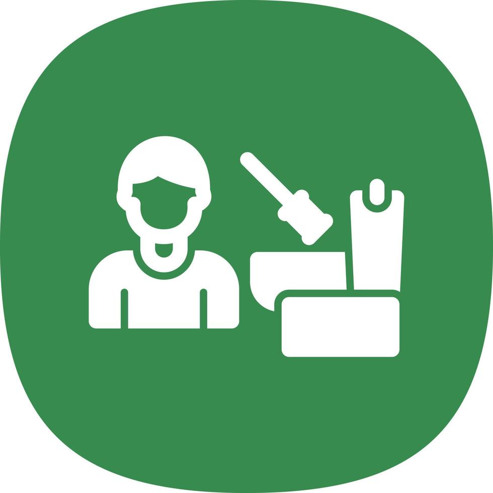 Man Cleaning Bathroom Vector Icon Design