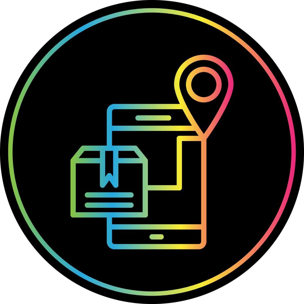 Mobile Shipment Tracking Vector Icon Design
