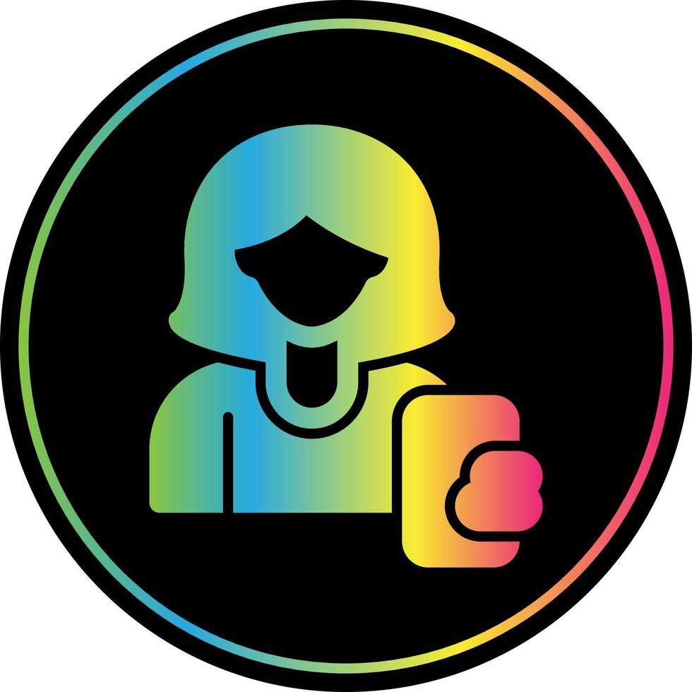 Woman Taking Selfie Vector Icon Design