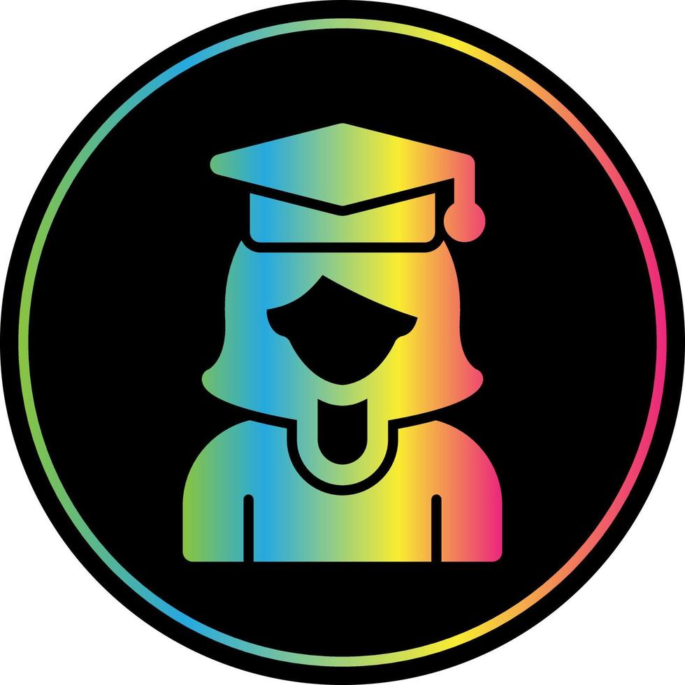 Graduated Lady Vector Icon Design
