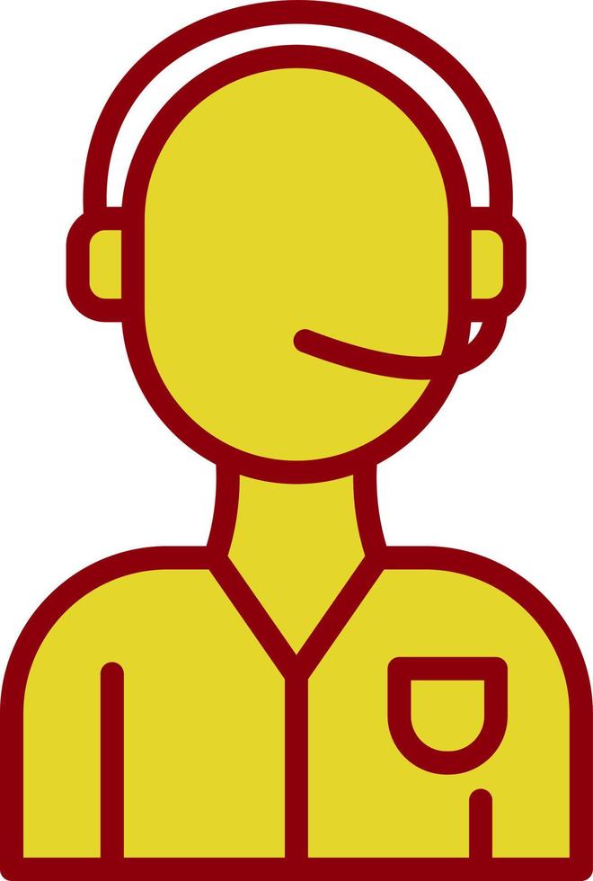 Customer Service Agent Vector Icon Design