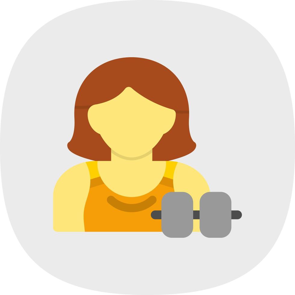 Woman Fitness Vector Icon Design