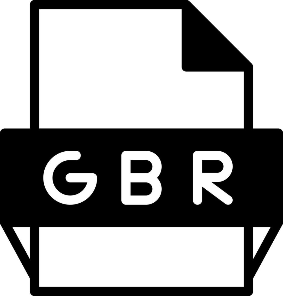 Gbr File Format Icon vector