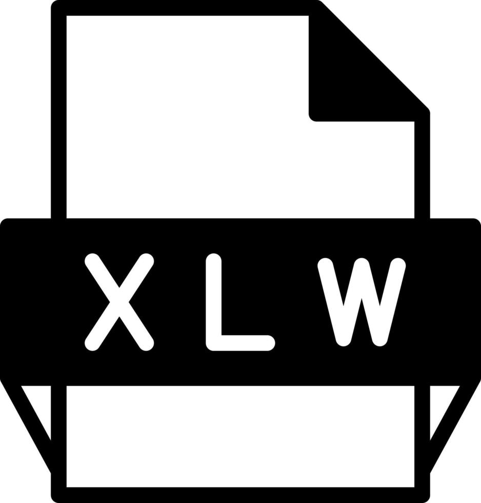 Xlw File Format Icon vector