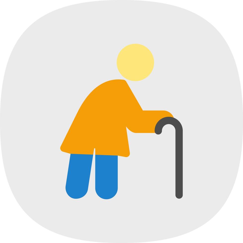 Old Woman Vector Icon Design