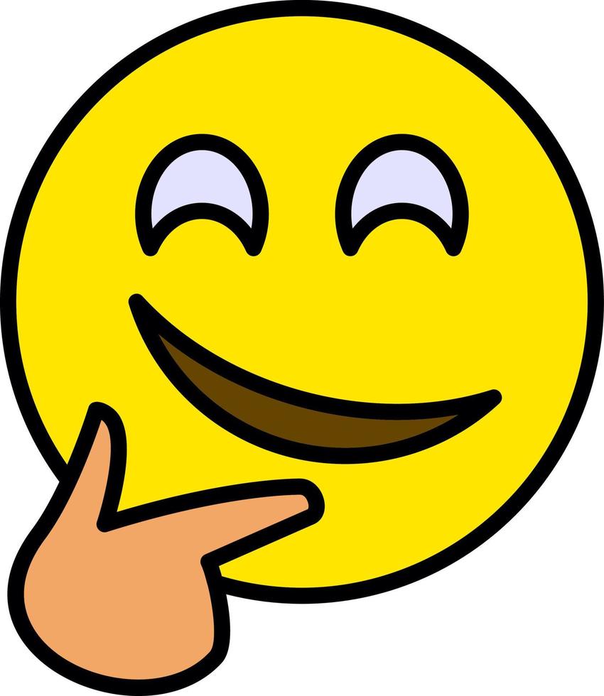 Thinking Face Vector Icon Design