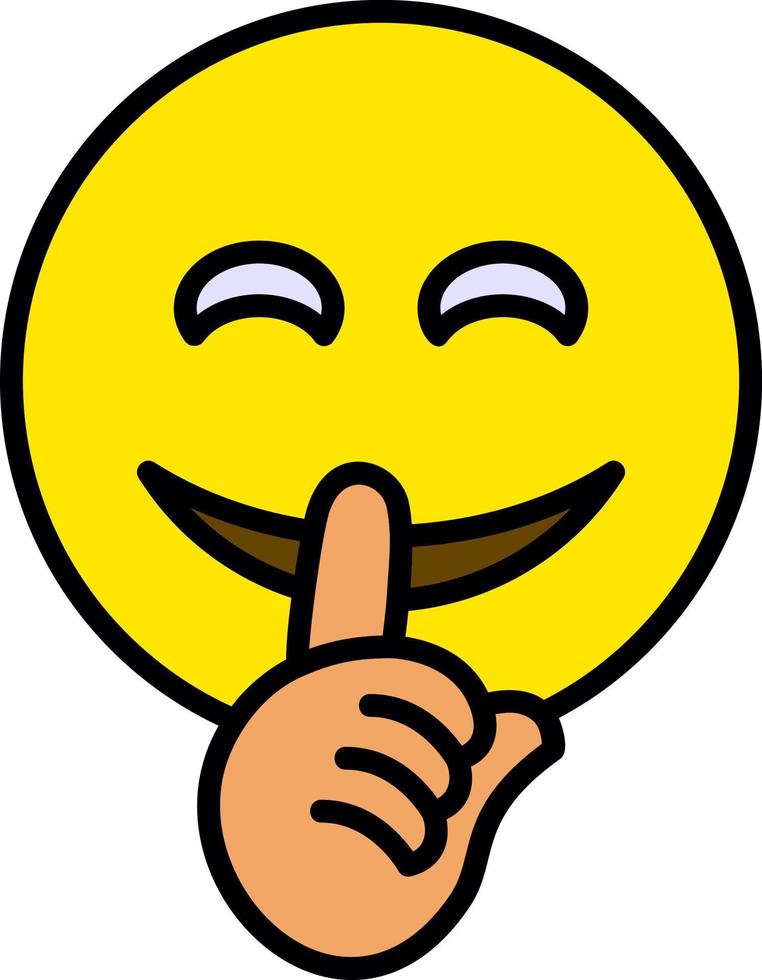 Shushing Face Vector Icon Design