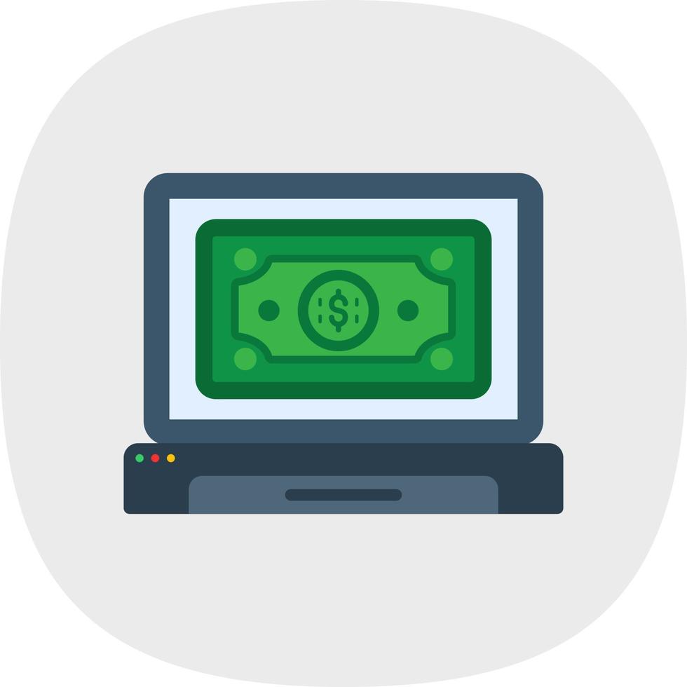 Online Cash Payment Vector Icon Design