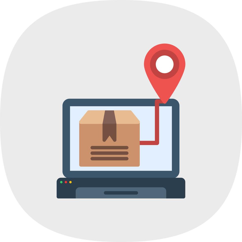 Online Shipment Tracking Vector Icon Design