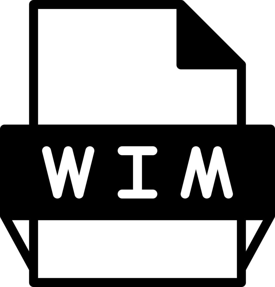 icono de formato de archivo wim vector