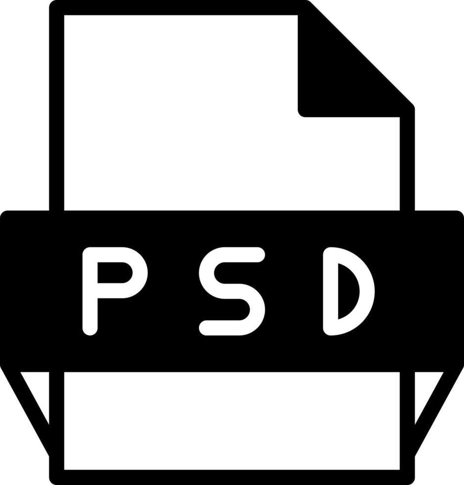 icono de formato de archivo psd vector