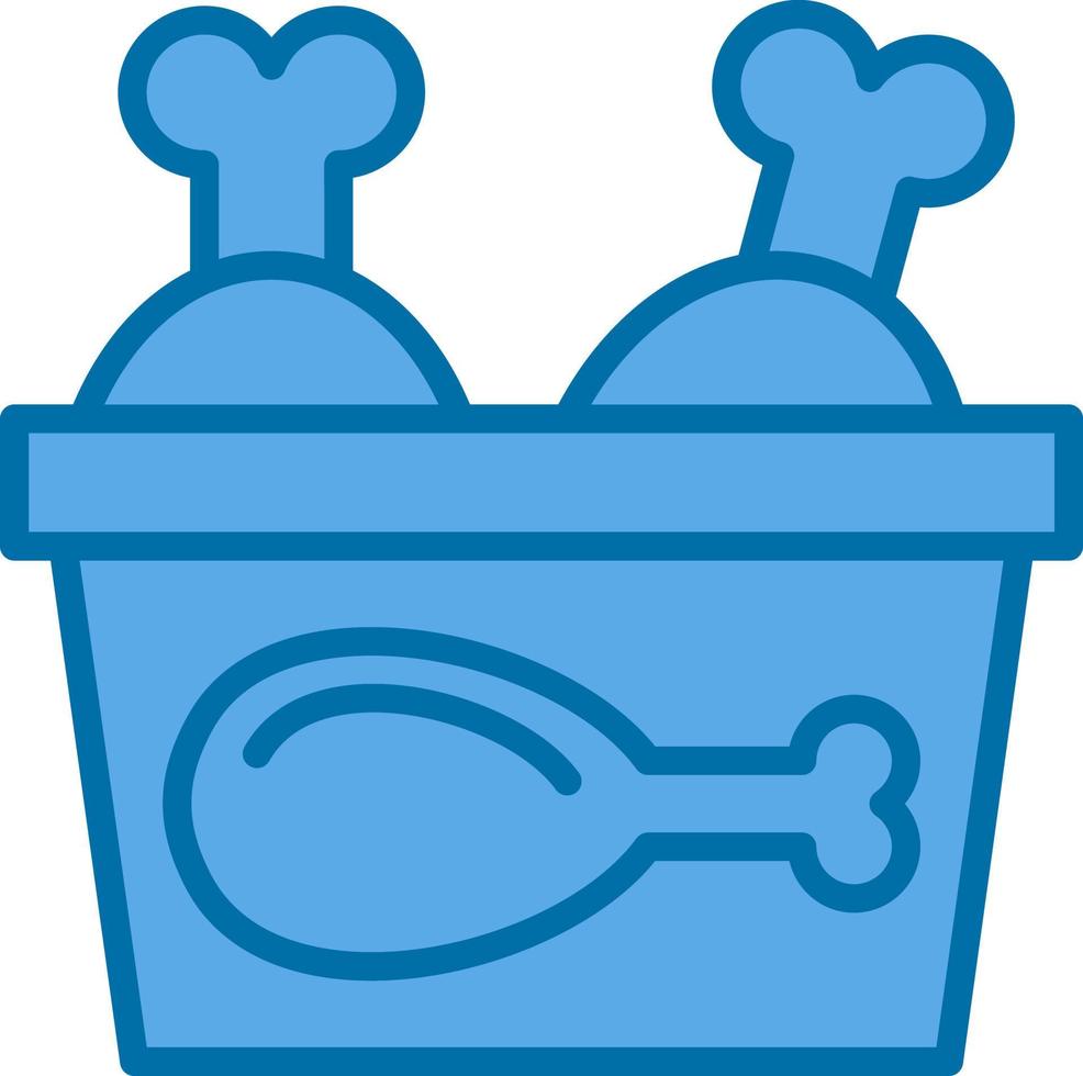 Chicken Bucket Vector Icon Design