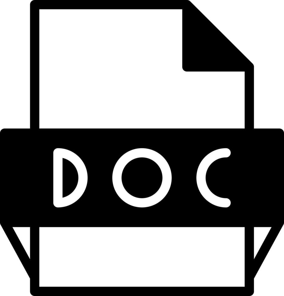 icono de formato de archivo doc vector