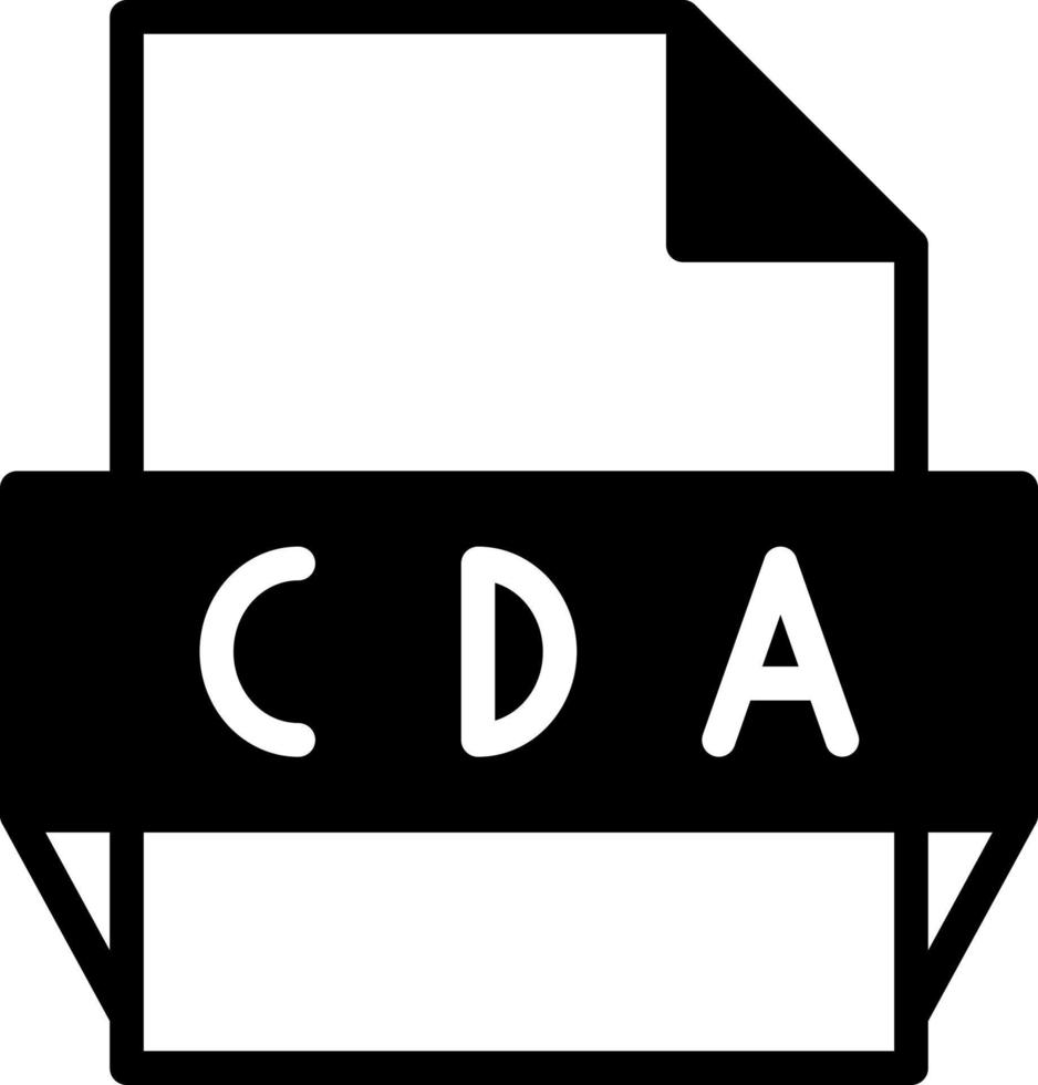 Cda File Format Icon vector