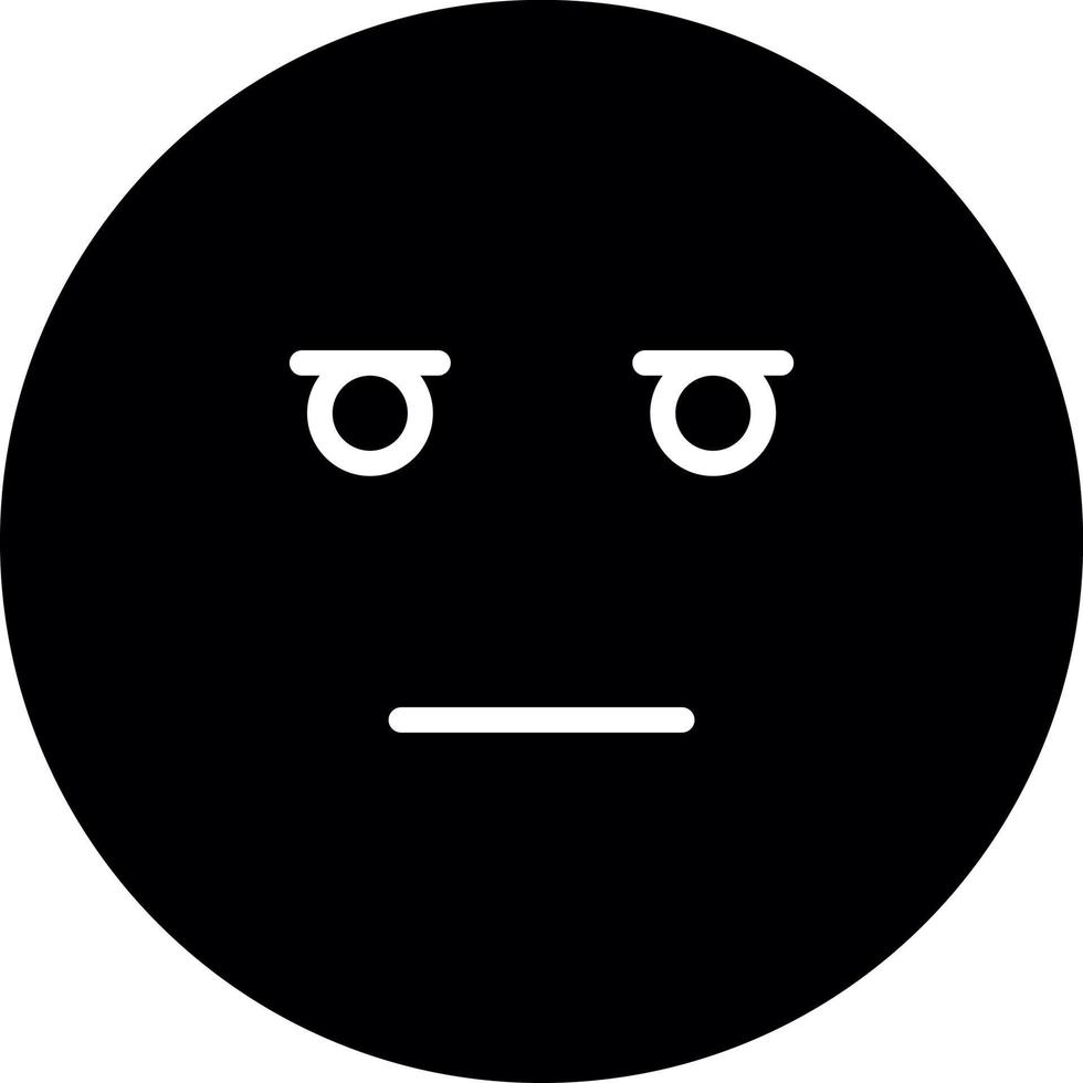 Expressionless Face Vector Icon Design