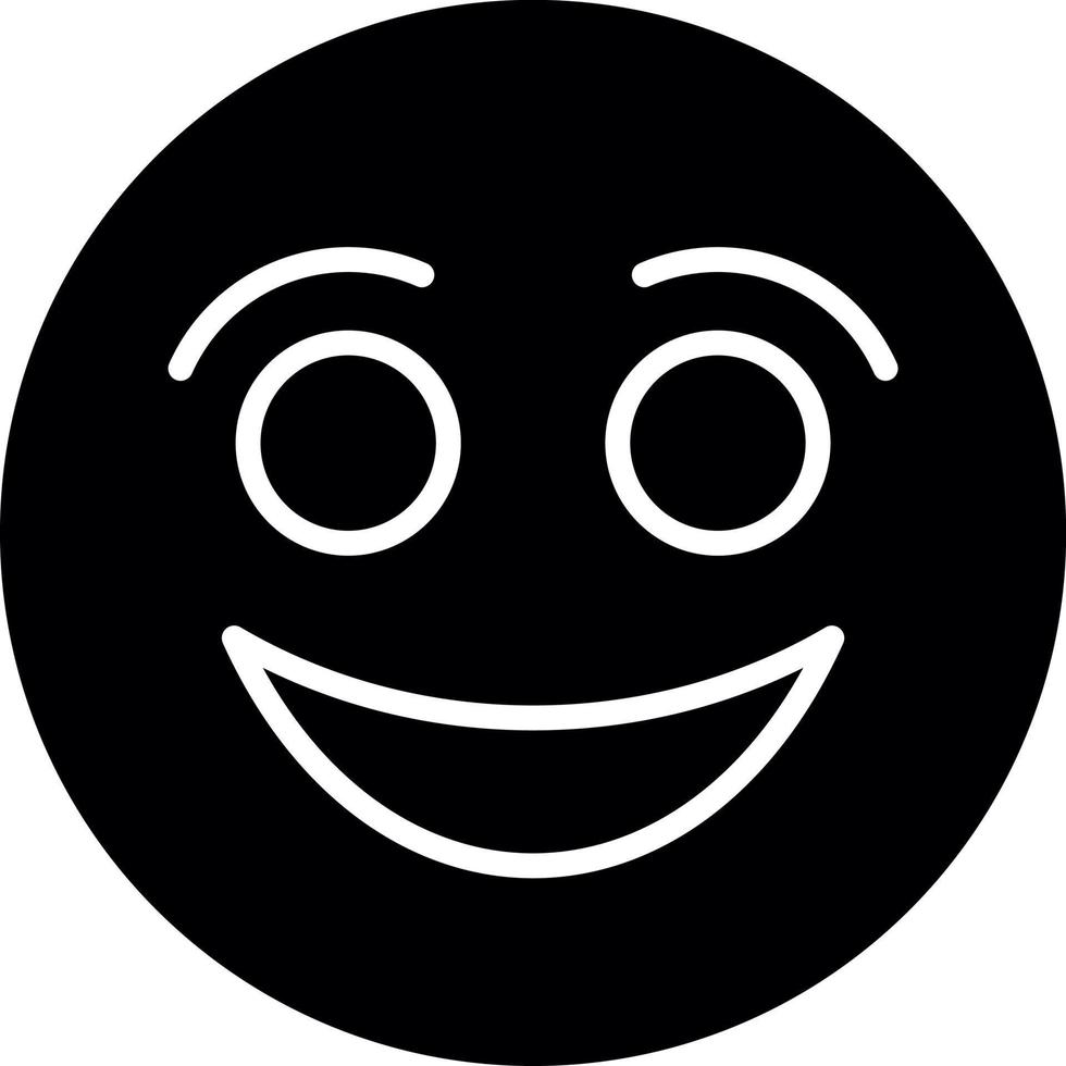 Smiling Face Vector Icon Design