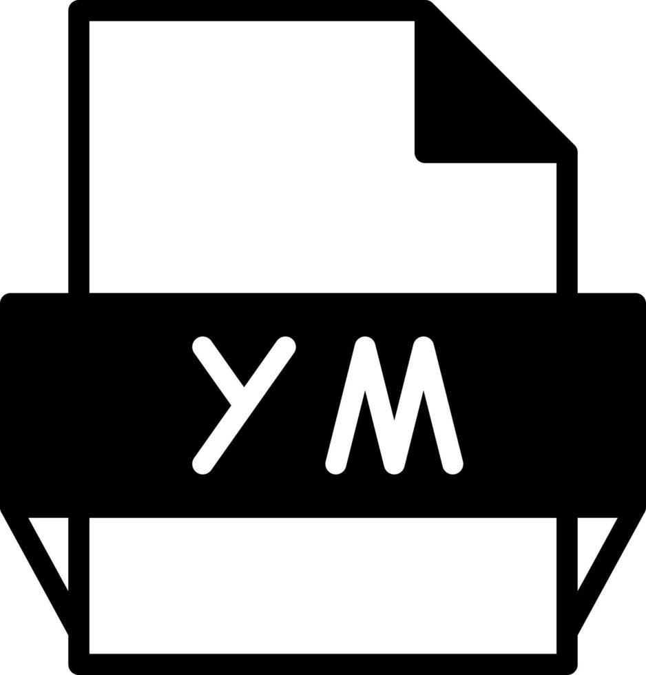 Ym File Format Icon vector