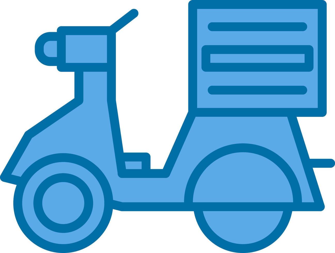 Delivery Bike Vector Icon Design