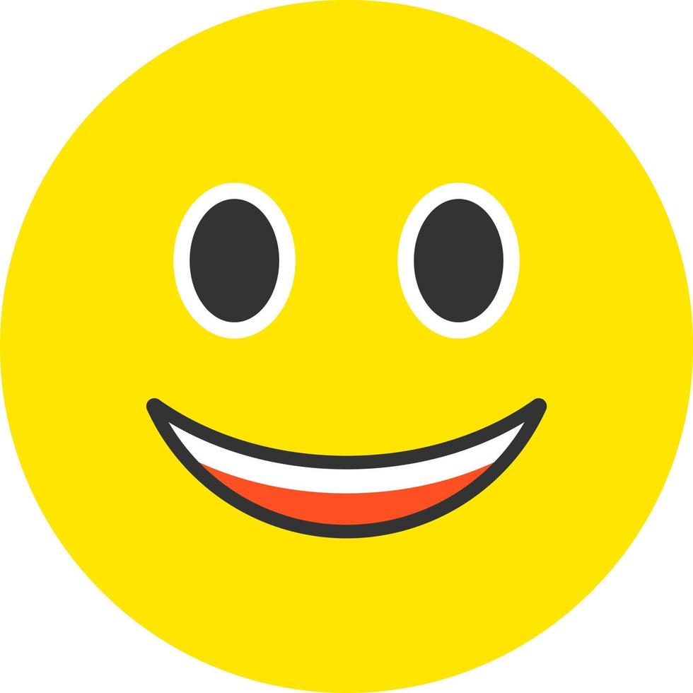 Slightly Smiling Face Vector Icon Design