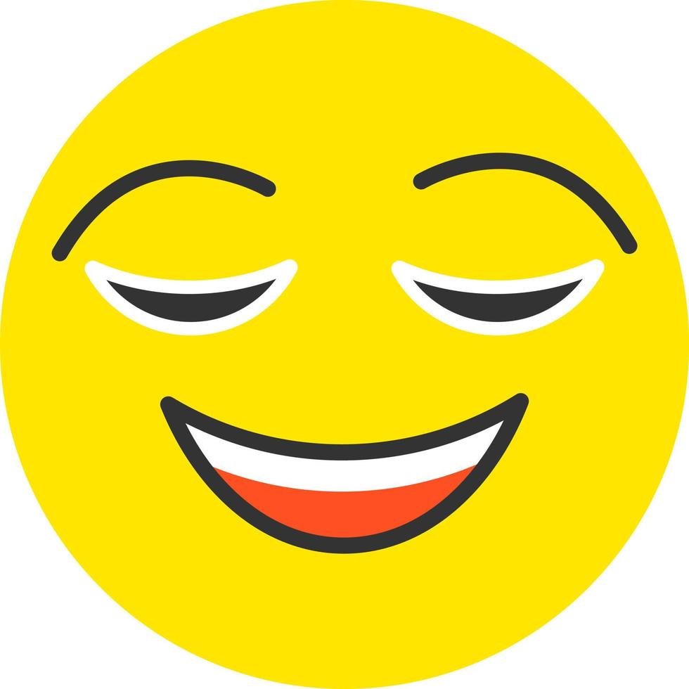 Relieved Face Vector Icon Design