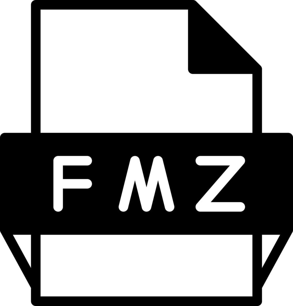 icono de formato de archivo fmz vector