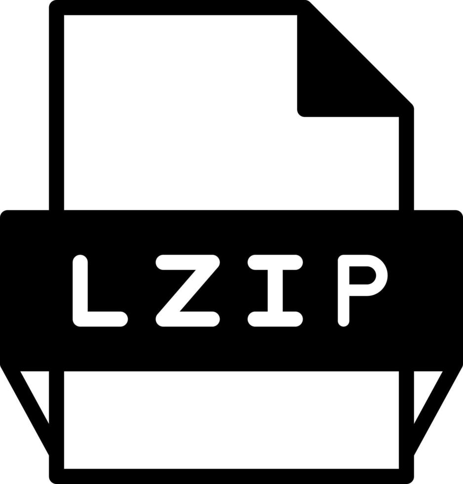 icono de formato de archivo lzip vector