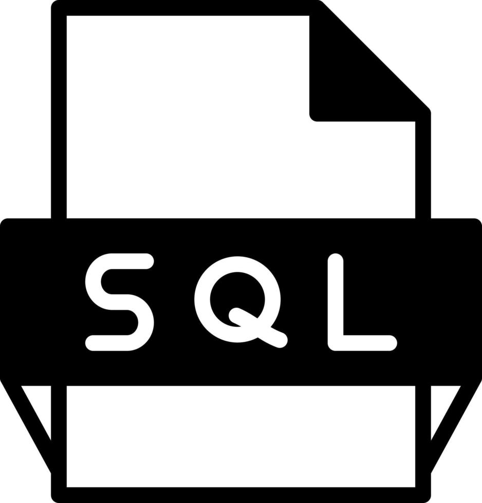 icono de formato de archivo sql vector