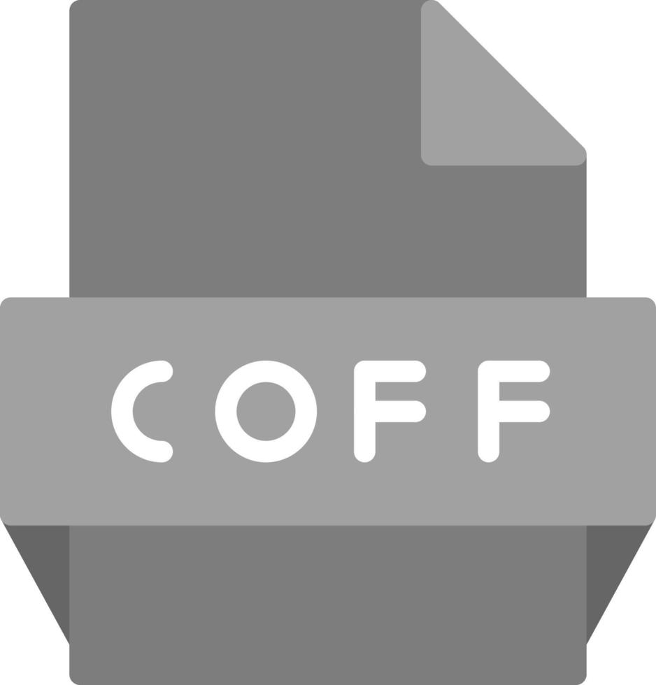 icono de formato de archivo coff vector