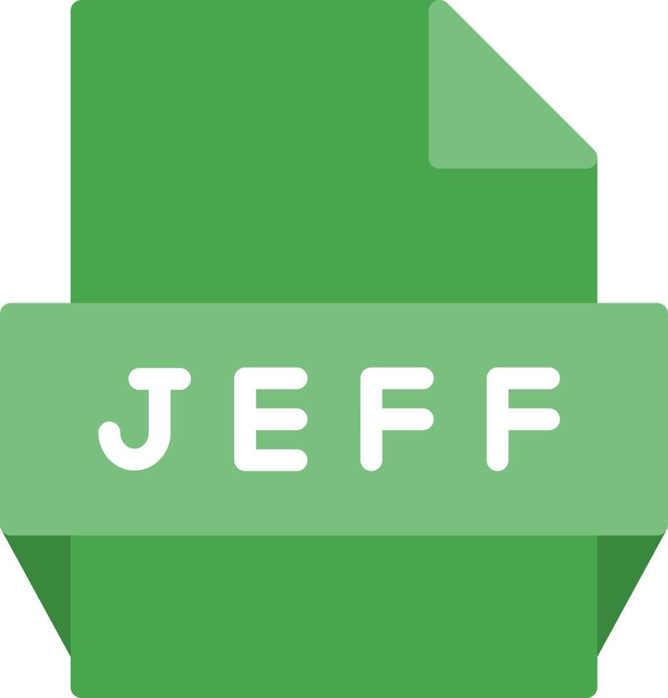 Jeff File Format Icon vector