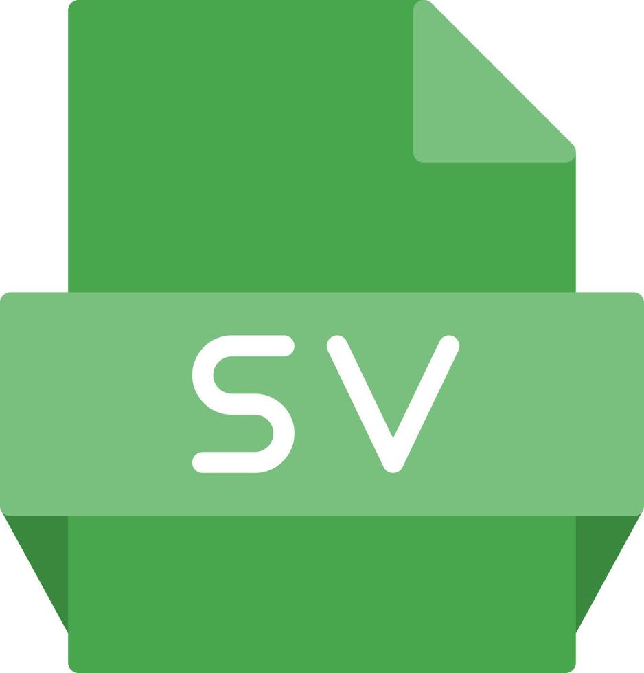 Sv File Format Icon vector