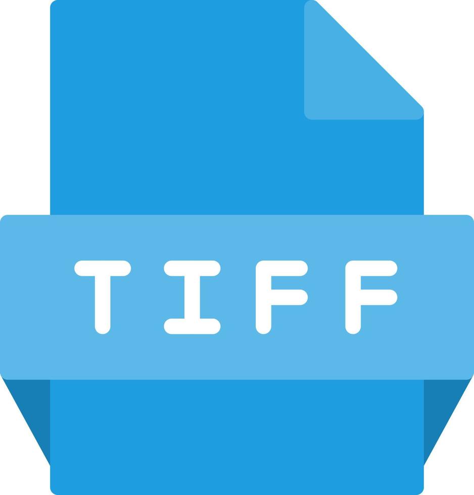 icono de formato de archivo tiff vector