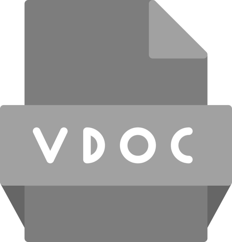 icono de formato de archivo vdoc vector
