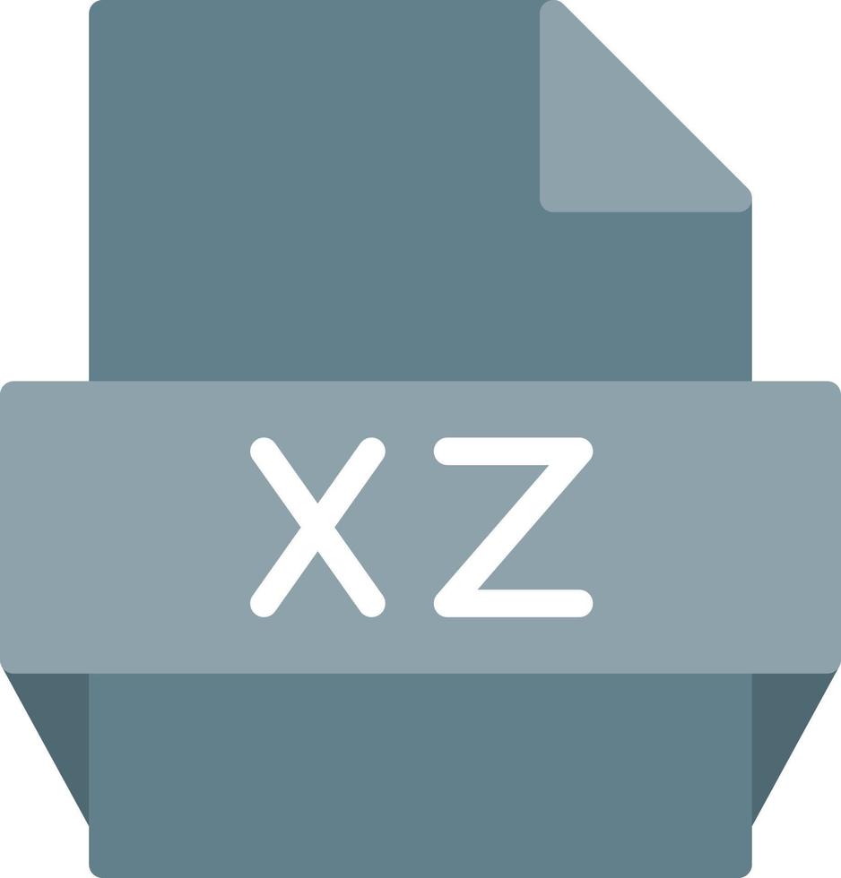 Xz File Format Icon vector