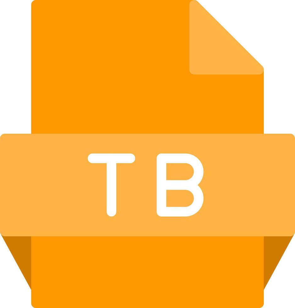 Tb File Format Icon vector