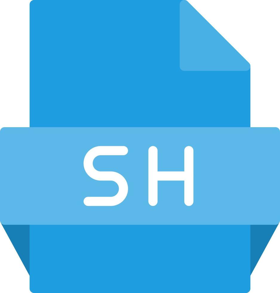Sh File Format Icon vector