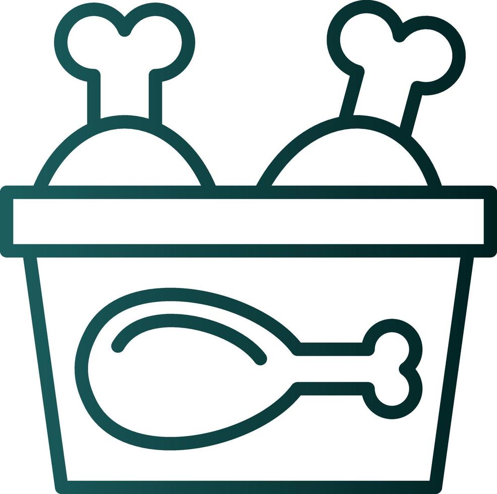 Chicken Bucket Vector Icon Design
